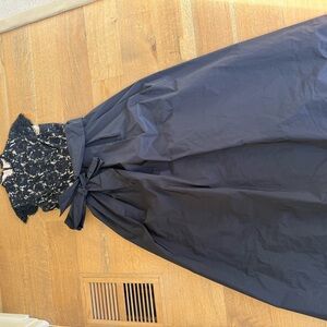 Eliza J Black Lace and Navy Gown